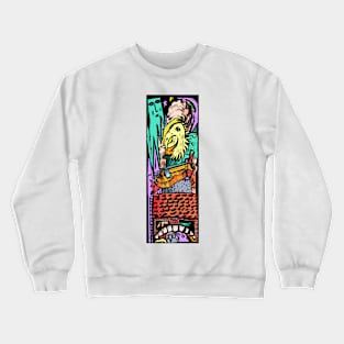 Birdhouse with Hurdy-Gurdy Crewneck Sweatshirt